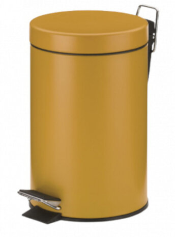 pedaalemmer Monaco 3 liter 26 x 17 cm staal okergeel