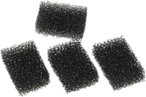filterspons 6,2 x 4,6 cm schuim zwart 4 stuks