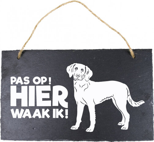 waakbord Heidewachtel 15 x 25 cm leisteen zwart