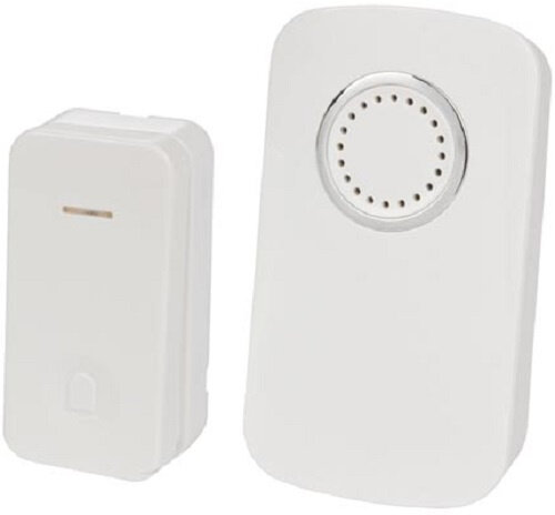 deurbel IP44 draadloos plug-in 150 meter wit