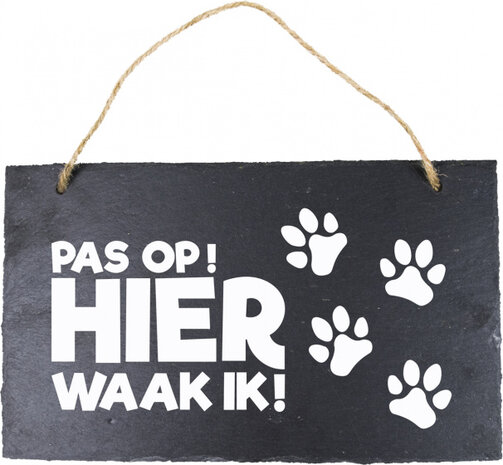 waakbord Universeel 15 x 25 cm leisteen zwart