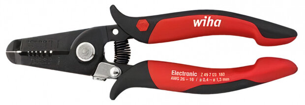 striptang Electronic 0,4-1,3 mm 18 cm staal/rubber zwart