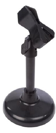 microfoon tafelstatief 9 x 20 cm zwart
