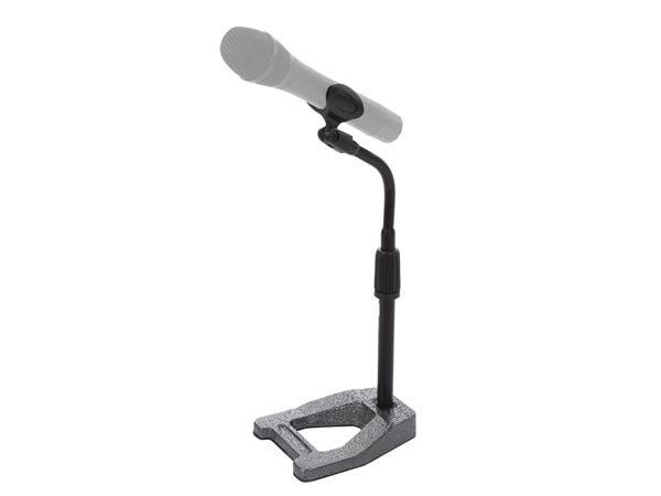 tafelstatief microfoon zwanenhals 19-36 cm zwart