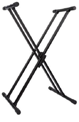 instrumentenstatief Dubbel X-Vormig 17-92 cm staal zwart