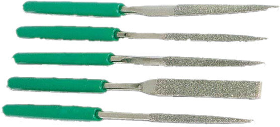 diamantpoedervijlenset Vtdf2 120 mm staal 5-delig