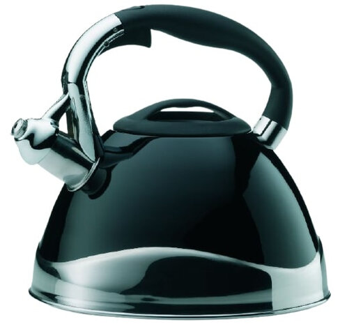 fluitketel Varus 3 liter 22 x 21,5 cm RVS zwart/zilver