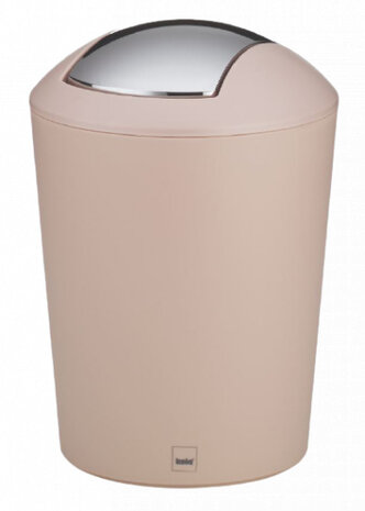 afvalemmer Marta 1,7 liter 15 x 21 cm cr&egrave;me/zilver