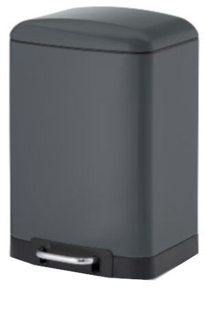 pedaalemmer Davino 40 cm 12 liter RVS donkergrijs