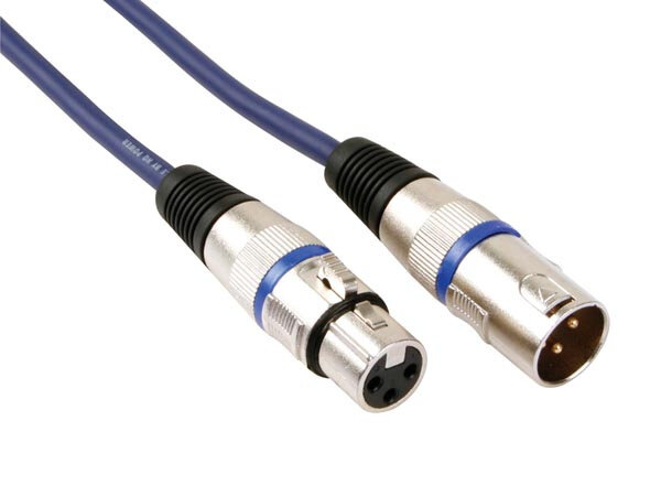 XLR-kabel 3-pin mannelijk naar jack 3 meter 6 mm zwart