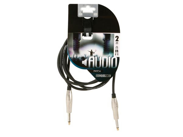 patchkabel jack 6,35 mm male 2 meter zwart