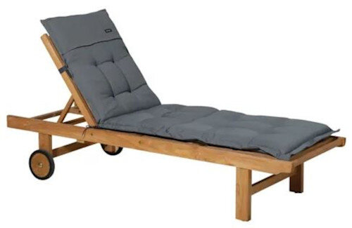 ligbedkussen Rib 200 x 65 cm dralon grijs