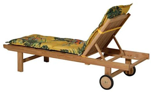 ligbedkussen Riff 200 x 65 cm katoen/polyester geel