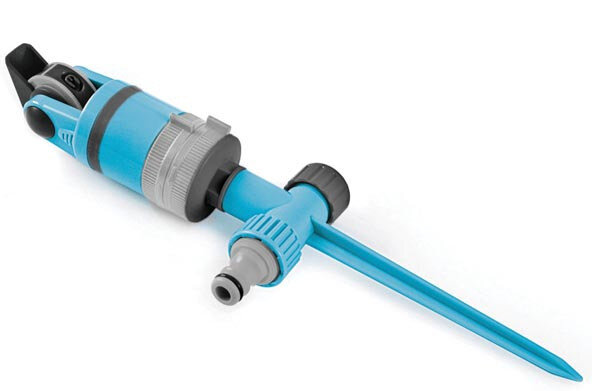 sproeier op grondpen 20-360&deg; 300 m&sup2; blauw/grijs