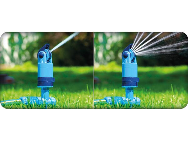 sproeier op grondpen 20-360&deg; 300 m&sup2; blauw/grijs