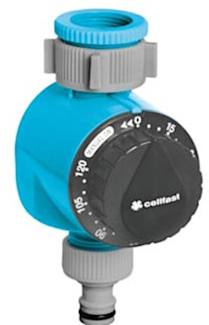 watertimer manueel 15 x 15 x 1 cm blauw/grijs