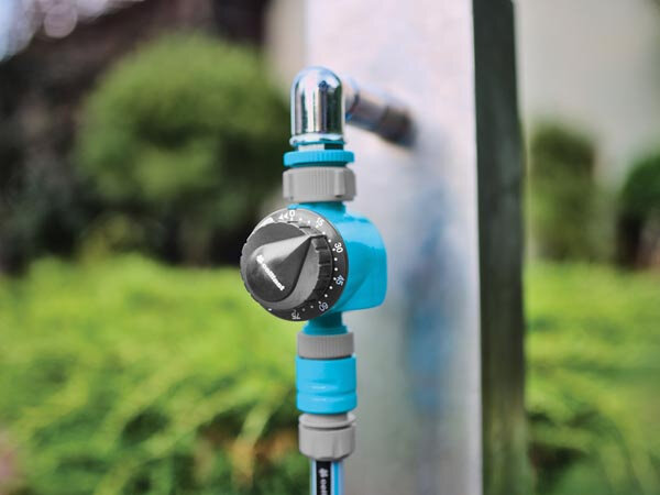 watertimer manueel 15 x 15 x 1 cm blauw/grijs