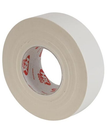 linnen tape 50 mm 50 meter polyester/rubber wit