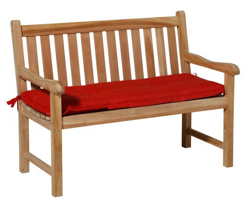 bankkussen Basic 180 x 48 x 7 cm polykatoen rood