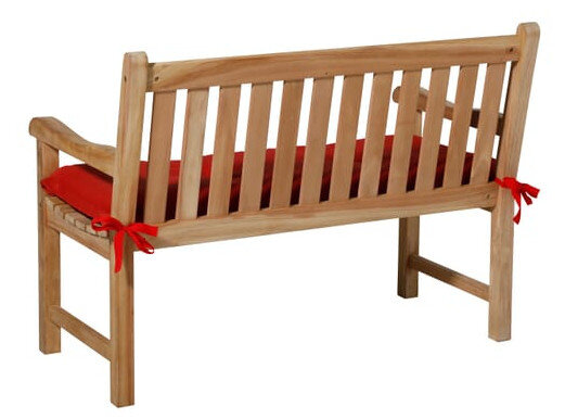 bankkussen Basic 180 x 48 x 7 cm polykatoen rood