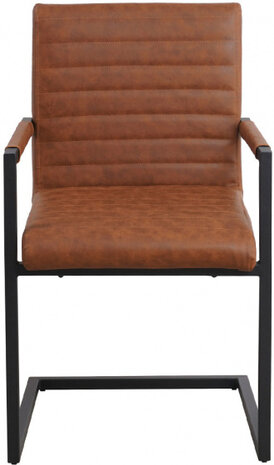 eetkamerstoel Bertus 57 x 54 x 86 cm kunstleer bruin
