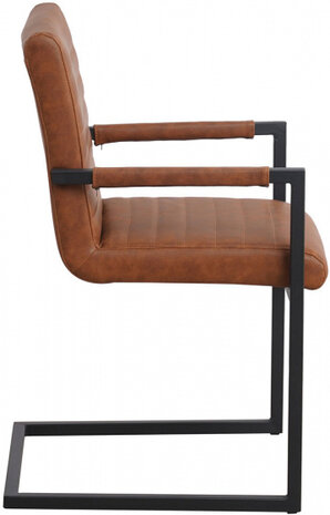 eetkamerstoel Bertus 57 x 54 x 86 cm kunstleer bruin