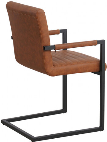 eetkamerstoel Bertus 57 x 54 x 86 cm kunstleer bruin