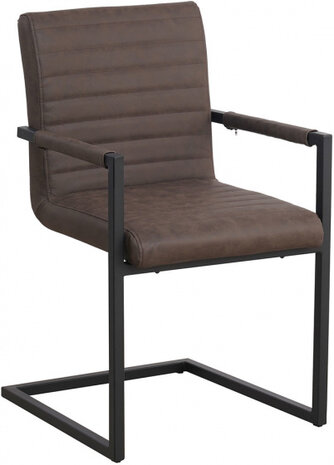 eetkamerstoel Bertus 57 x 54 x 86 cm kunstleer taupe