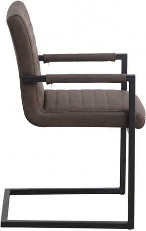 eetkamerstoel Bertus 57 x 54 x 86 cm kunstleer taupe
