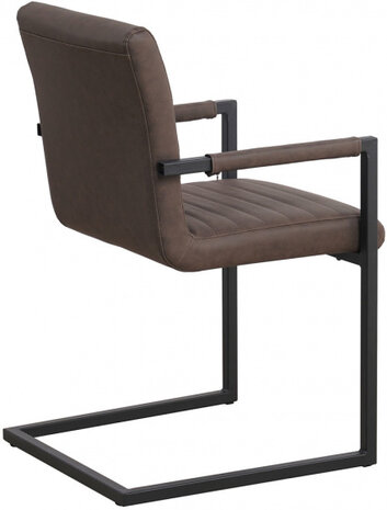 eetkamerstoel Bertus 57 x 54 x 86 cm kunstleer taupe