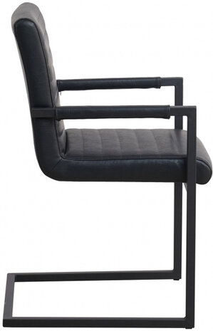 eetkamerstoel Bertus 57 x 54 x 86 cm kunstleer zwart