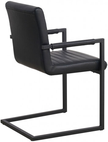eetkamerstoel Bertus 57 x 54 x 86 cm kunstleer zwart