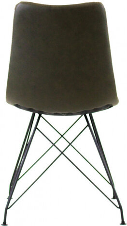 eetkamerstoel Luca 56 x 87 cm kunstleer/staal groen