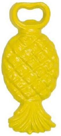 flesopener Pineapple 13 x 5,5 cm geel