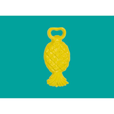 flesopener Pineapple 13 x 5,5 cm geel
