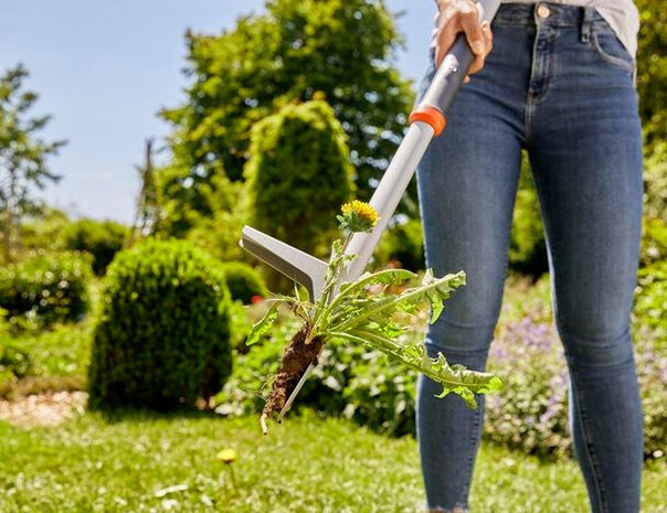 onkruidsteker milieuvriendelijk 100 cm grijs/zwart