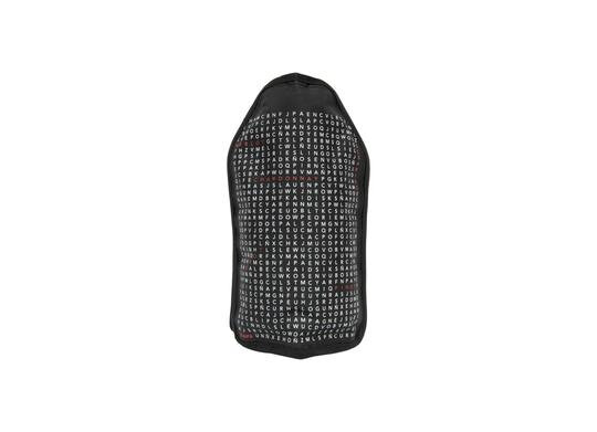 wijnkoeler kruiswoord 23 x 16 cm polyester zwart