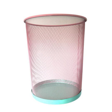 prullenbak 29 x 34 cm aluminium roze