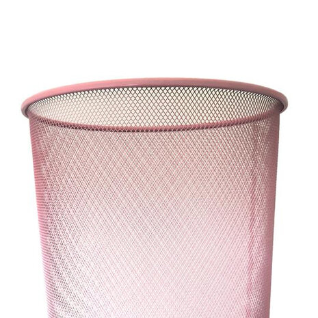 prullenbak 29 x 34 cm aluminium roze