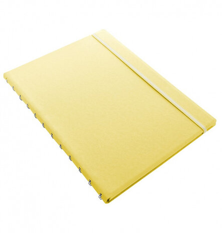 notitieboek Classic Pastel A4 papier/kunstleer geel