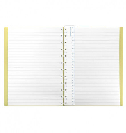 notitieboek Classic Pastel A4 papier/kunstleer geel