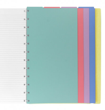 notitieboek Classic Pastel A4 papier/kunstleer geel