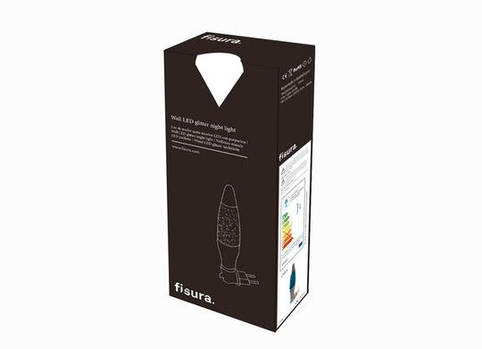 nachtlamp glitter 5 x 20 cm aluminium blauw