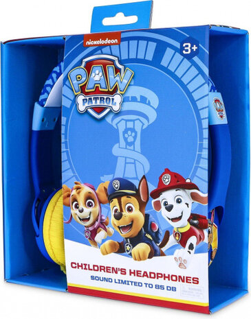koptelefoon Paw Patrol junior 3,5 mm blauw