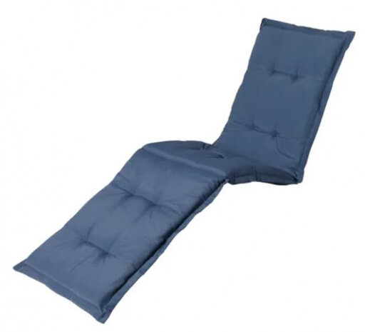 ligbedkussen Panama 200 x 50 cm polykatoen/schuim blauw