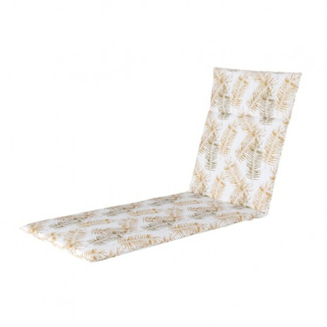 ligbedkussen varens 190 x 60 x 7 cm katoen wit/geel