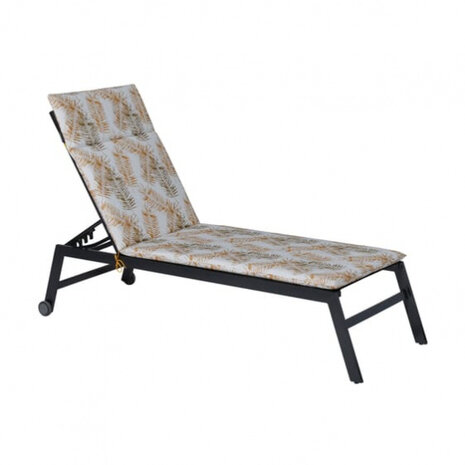 ligbedkussen varens 190 x 60 x 7 cm katoen wit/geel