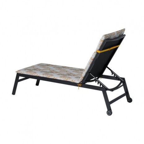 ligbedkussen varens 190 x 60 x 7 cm katoen wit/geel
