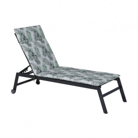 ligbedkussen varens 190 x 60 x 7 cm katoen wit/groen