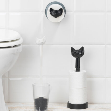 toiletborstel Miaou 13 x 43,6 cm polypropyleen zwart
